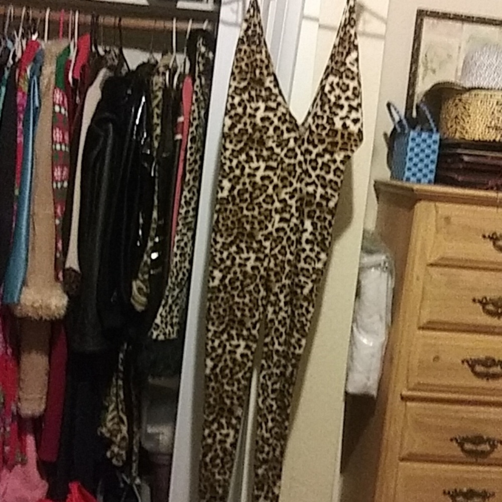 Leopard cat suit